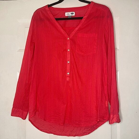 Old Navy Crimson-Red Tunic - Picture 2 of 11